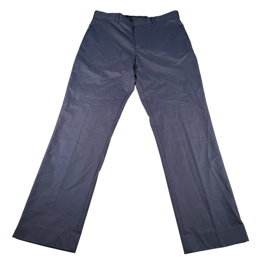 Banana Republic Dress Pants Men 36x34 (FITS 36x33) Navy Slim Fit Cotton Stretch